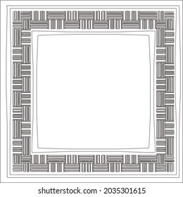 Decorative line art frames for design template. Elegant element for design in Eastern style, place for text. Black outline floral border. Lace vector illustration 
