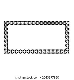 Decorative line art frames for design template. Elegant element for design in Eastern style, place for text. Black outline floral border. Lace vector illustration 