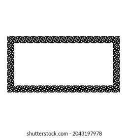 Marcos decorativos de líneas para la plantilla de diseño. Elegante elemento para el diseño en estilo oriental, lugar para el texto. Borde floral de contorno negro. Ilustración vectorial de encaje 