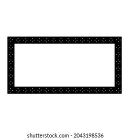 Decorative line art frames for design template. Elegant element for design in Eastern style, place for text. Black outline floral border. Lace vector illustration 