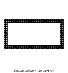 Decorative line art frames for design template. Elegant element for design in Eastern style, place for text. Black outline floral border. Lace vector illustration 