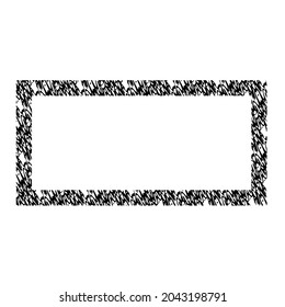 Decorative line art frames for design template. Elegant element for design in Eastern style, place for text. Black outline floral border. Lace vector illustration 