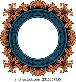 Decorative line art frames for design template. Elegant vector element for design in Eastern style, place for text. Golden outline floral border. Lace illustration for invitations and greeting cards