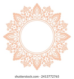 Decorative line art frames for design template. Elegant vector element for design in Eastern style, place for text. Lace illustration for invitations and greeting cards