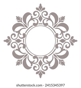 Decorative line art frames for design template. Elegant vector element for design in Eastern style, place for text. Lace illustration for invitations and greeting cards