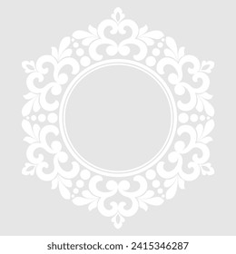 Decorative line art frames for design template. Elegant vector element for design in Eastern style, place for text. Lace illustration for invitations and greeting cards