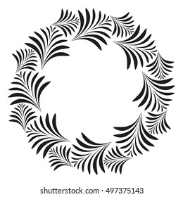 Decorative line art frames for design template. Elegant element for design in Eastern style, place for text. Black outline floral border. Lace vector illustration for invitations and greeting cards