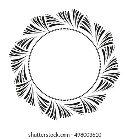 Decorative line art frames for design template. Elegant element for design in Eastern style, place for text. Black outline floral border. Lace vector illustration for invitations and greeting cards