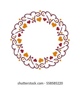 Decorative line art frames for design template. Place for text. Floral border. Lace illustration for invitations and greeting cards