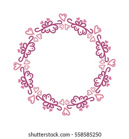 Decorative line art frames for design template. Place for text. Floral border. Lace illustration for invitations and greeting cards