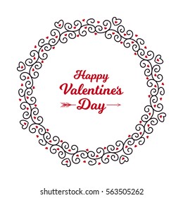 Decorative line art frames for design template. Place for text. Floral border. Lace illustration for invitations and greeting cards