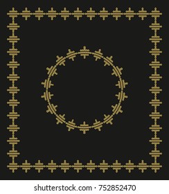 Decorative line art frames for design template.Lace illustration for invitations and greeting cards for design of monograms, frames, menus, labels and websites. 