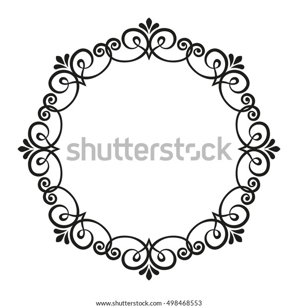 Decorative Line Art Frames Design Template Stock Vector (Royalty Free ...