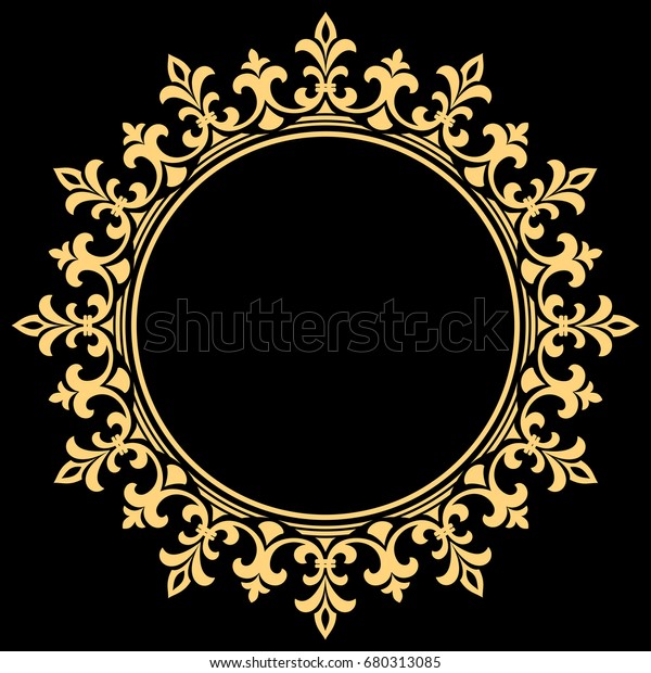 Decorative Line Art Frames Design Template Stock Vector (Royalty Free ...