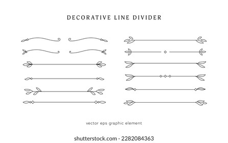 colección de elementos gráficos de borde de divisor de línea decorativa