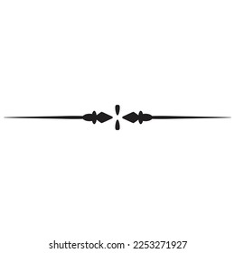 Vector de elemento de ornamento de línea decorativa