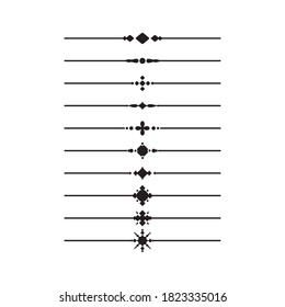 Decorative line ornament vector graphic design template