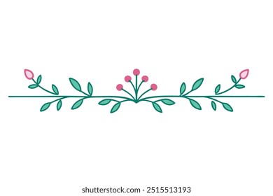 Decorative Line Ornamental Border Design Floral Motif Abstract Flourish and Filigree Patterns