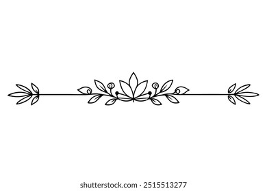 Decorative Line Ornamental Border Design Floral Motif Abstract Flourish and Filigree Patterns