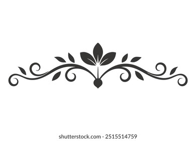 Decorative Line Ornamental Border Design Floral Motif Abstract Flourish and Filigree Patterns