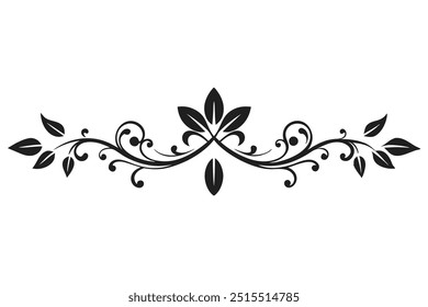 Decorative Line Ornamental Border Design Floral Motif Abstract Flourish and Filigree Patterns