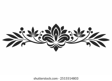 Decorative Line Ornamental Border Design Floral Motif Abstract Flourish and Filigree Patterns