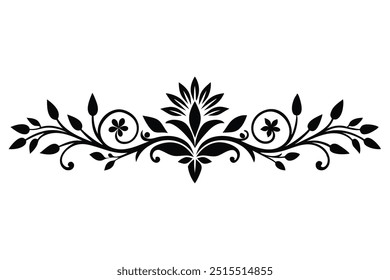Decorative Line Ornamental Border Design Floral Motif Abstract Flourish and Filigree Patterns