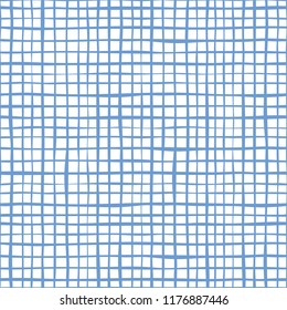 Decorative line seamless pattern. crooked line. Hand draw