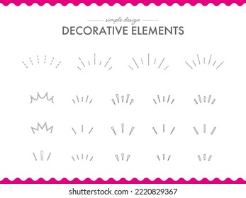 Decorative line set of stylish highlighting lines