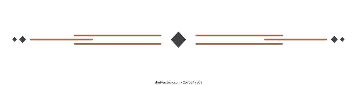 Línea decorativa. divisor de texto. Separador de línea, Línea minimalista, Elemento de subrayado. Ilustración vectorial