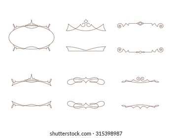 Decorative Line, Vectors, Strokes Editable