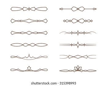 Decorative Line, Vectors, Strokes Editable