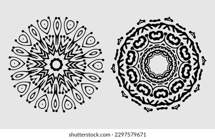Decorative linear design for greeting cards.