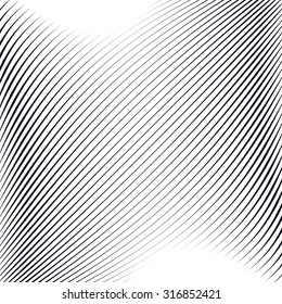 Decorative lined hypnotic contrast background. Optical illusion, creative black and white graphic moire backdrop.