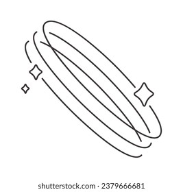 Decorative Lined Round Frame Vector Illustration