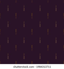Decorative little lavender seamless pattern in doodle style. Dark brown background. Organic backdrop. Perfect for fabric design, textile print, wrapping, cover. Vector illustration.