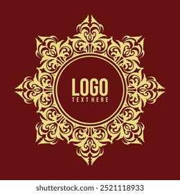 Decorative logo art frame for design template, brand, initial, sticker, labels