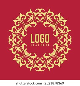 Decorative logo art frame for design template, brand, initial, sticker, labels