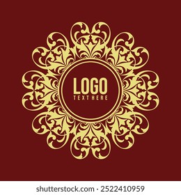 Decorative logo art frame for design template, brand, initial, sticker, labels