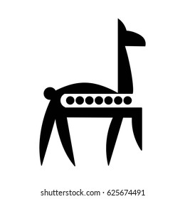 Decorative logo of stylized black llama