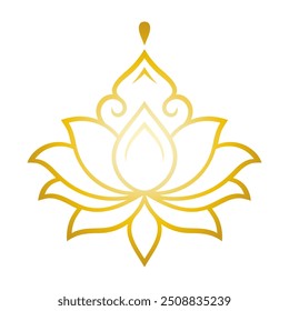 Decorative lotus flower symbols. Elements of patterns for laser and plotter cutting, embossing, engraving, printing on clothing. Ornaments for henna drawings in the oriental style.