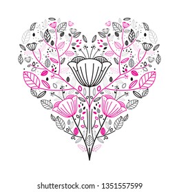 Decorative Love Flower backgound vector