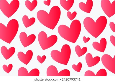 decorative love heart pattern backdrop for special message vector