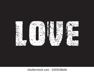 Decorative Love Text for Fashion, Card and Poster Prints