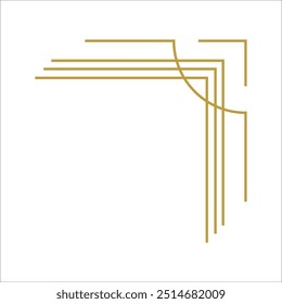 Decorative luxury corner frame. Vintage frame and border. Corner design element 