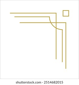 Decorative luxury corner frame. Vintage frame and border. Corner design element 