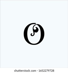 decorative luxury floral letter o vector initial letter design template