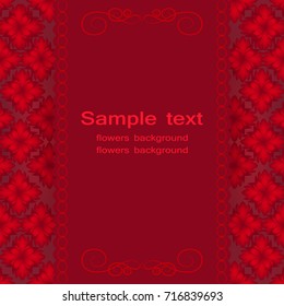 Decorative luxury greeting card. Vector floral background.