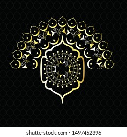Decorative Luxury Islamic Raya Patterns Design Illustration of Arabic Stylish Religion Vector Background