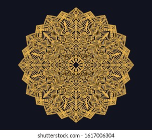 decorative luxury mandala Backround design Golden color  